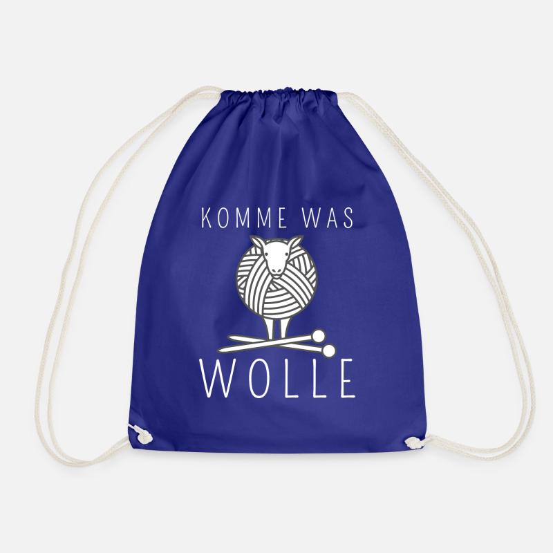 Komme Was Wolle Schaf Lustige Geschenkidee Schäfer - Turnbeutel - Königsblau