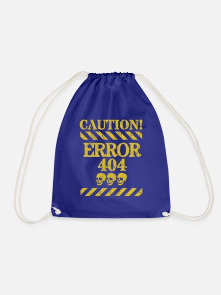 Caution Error - Turnbeutel - Königsblau