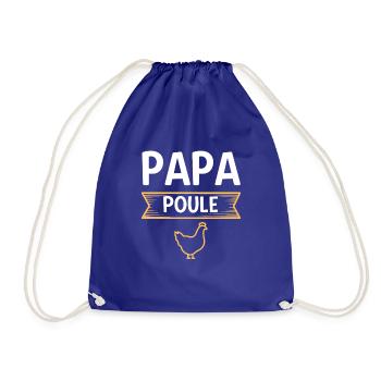 Papa poule humour fte des pres - Sac de sport léger - bleu roi - Devant