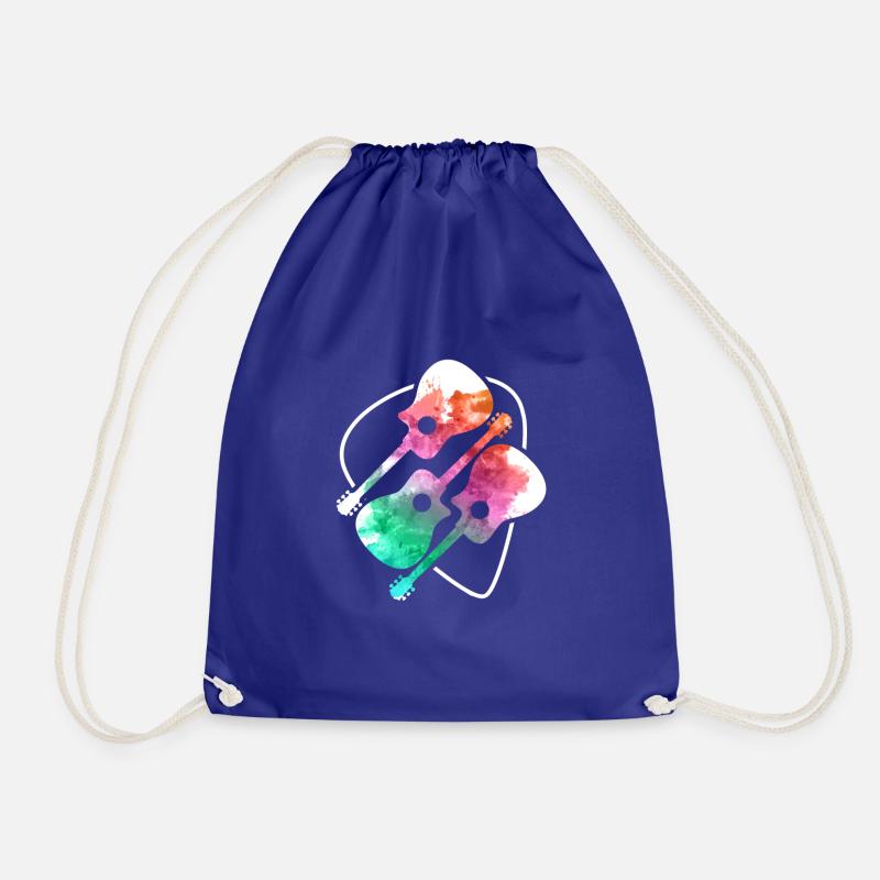 3 Colorful Guitars - Drawstring Bag - royal blue