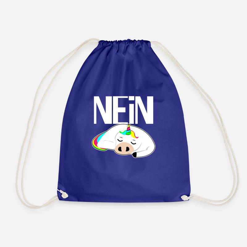 Weihnachten Einhorn neu new Geschenk Regenbogen - Turnbeutel - Königsblau