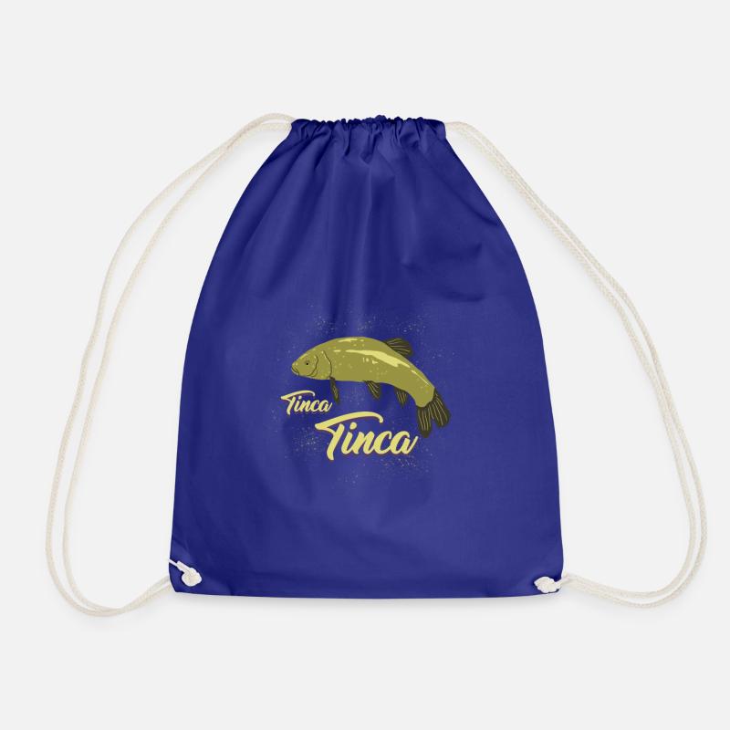 Latin Tench Angler Gift - Drawstring Bag - royal blue