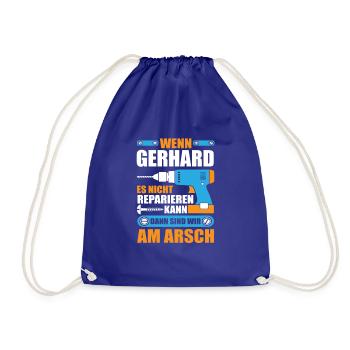 GERHARD Name Geschenk Reparatur reparieren - Turnbeutel - Königsblau - Vorne