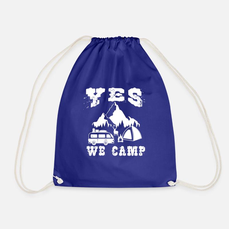Ja, wir können ähhh campen! Yes we camp - Turnbeutel - Königsblau