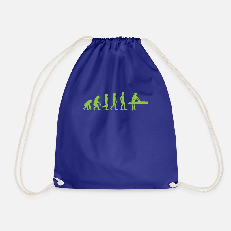 Evolution - Physiotherapist - Funny - Gift - Drawstring Bag - royal blue