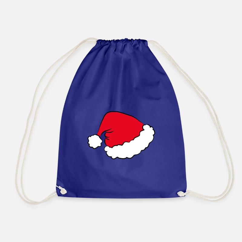 Santa Hat - Drawstring Bag - royal blue