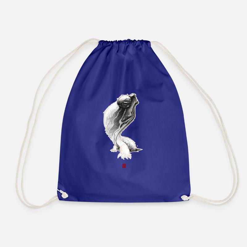 Sketchy Turtle - Drawstring Bag - royal blue