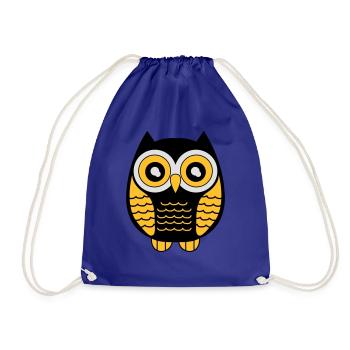 eule_02 - Drawstring Bag - royal blue - Front