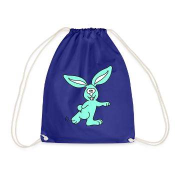 Rabbit | Hase | Vectorgraphic 3colors - Turnbeutel - Königsblau - Vorne