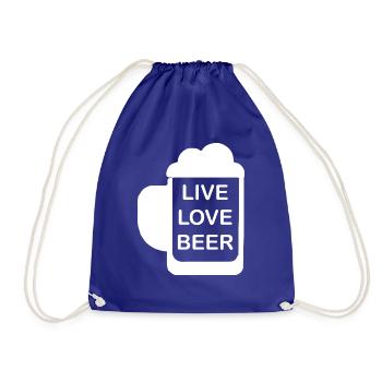 Beer Wine Whiskey Schnapps Alcohol - Drawstring Bag - royal blue - Front