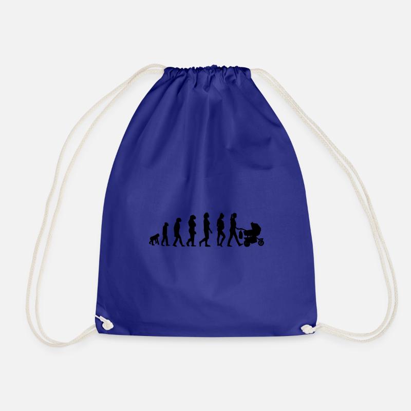 Evolution - Drawstring Bag - royal blue