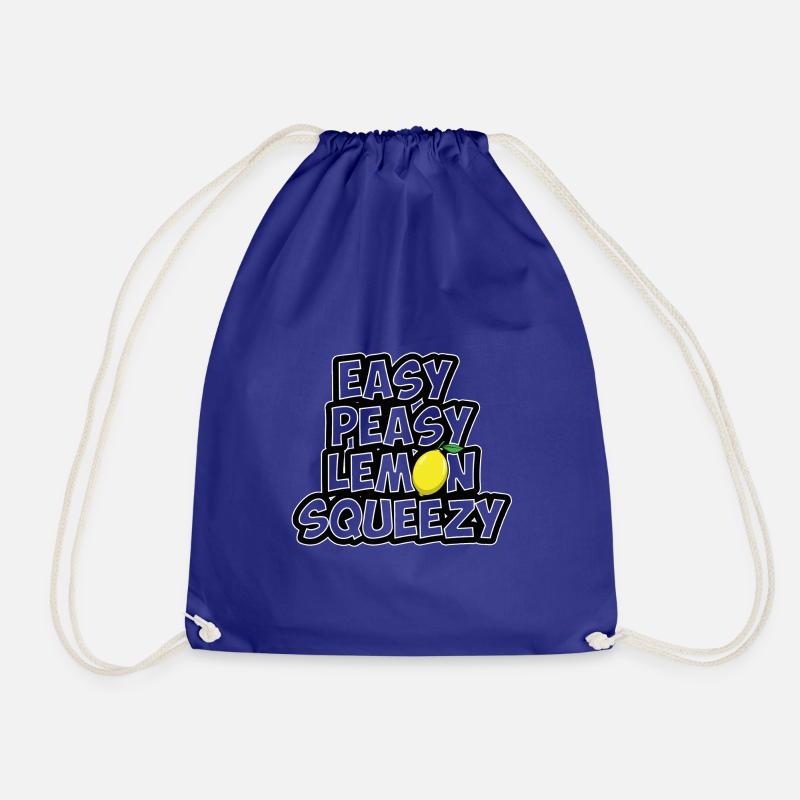 Easy peasy lemon squeezy - Gaming saying - Drawstring Bag - royal blue