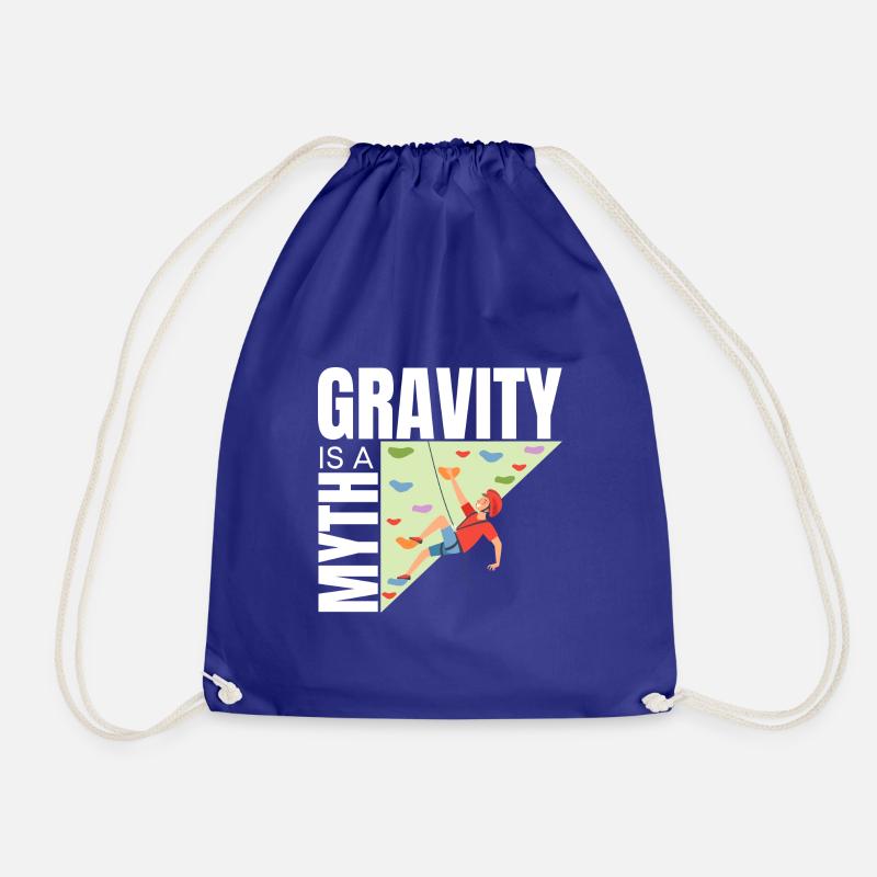Wall Climbing Rock Climbing - Drawstring Bag - royal blue