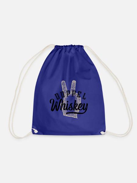 Doppel Whiskey - Turnbeutel - Königsblau