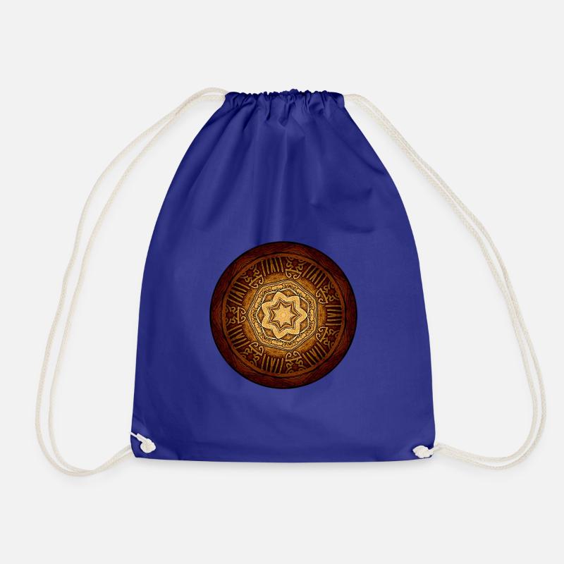Rose window - Drawstring Bag - royal blue