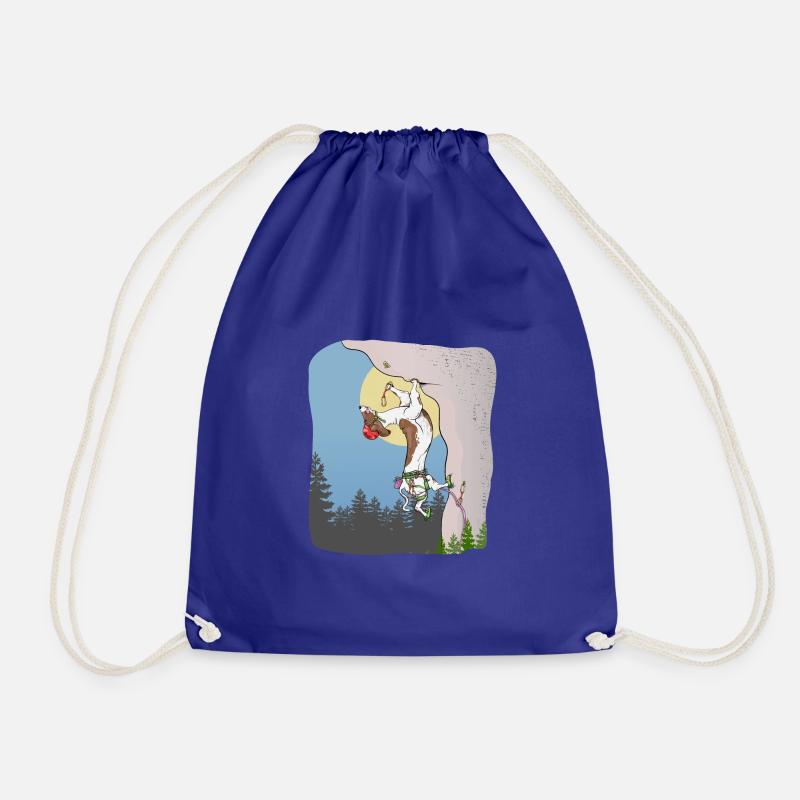 Dog Rock Climbing - Drawstring Bag - royal blue