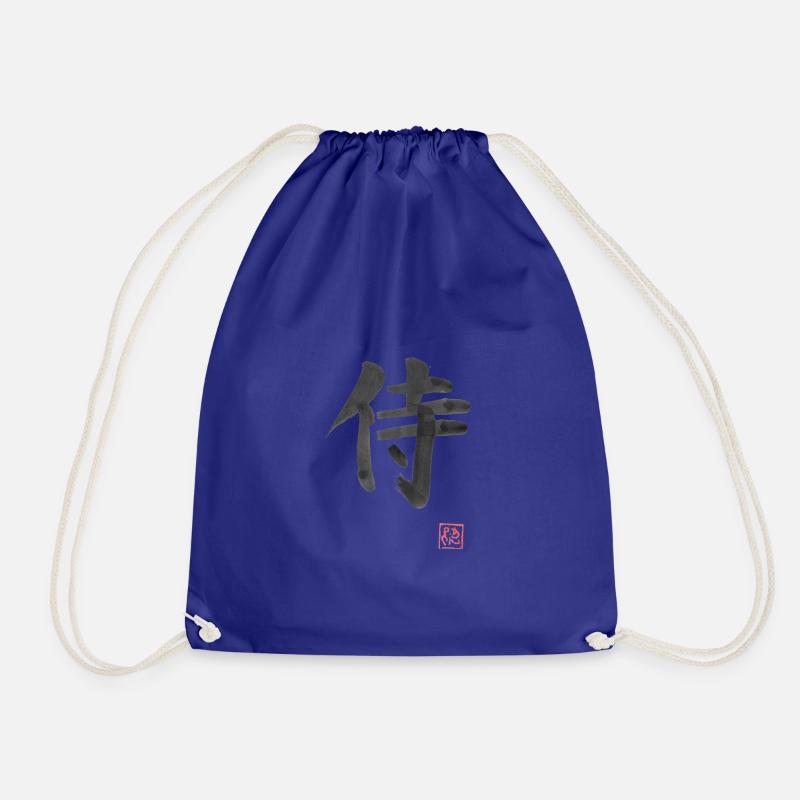 Samurai Kanji - Drawstring Bag - royal blue
