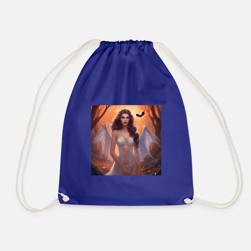 Female Vampire in Forest - Drawstring Bag - royal blue
