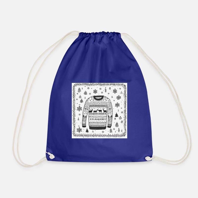 A very ugly Christmas sweater - Drawstring Bag - royal blue