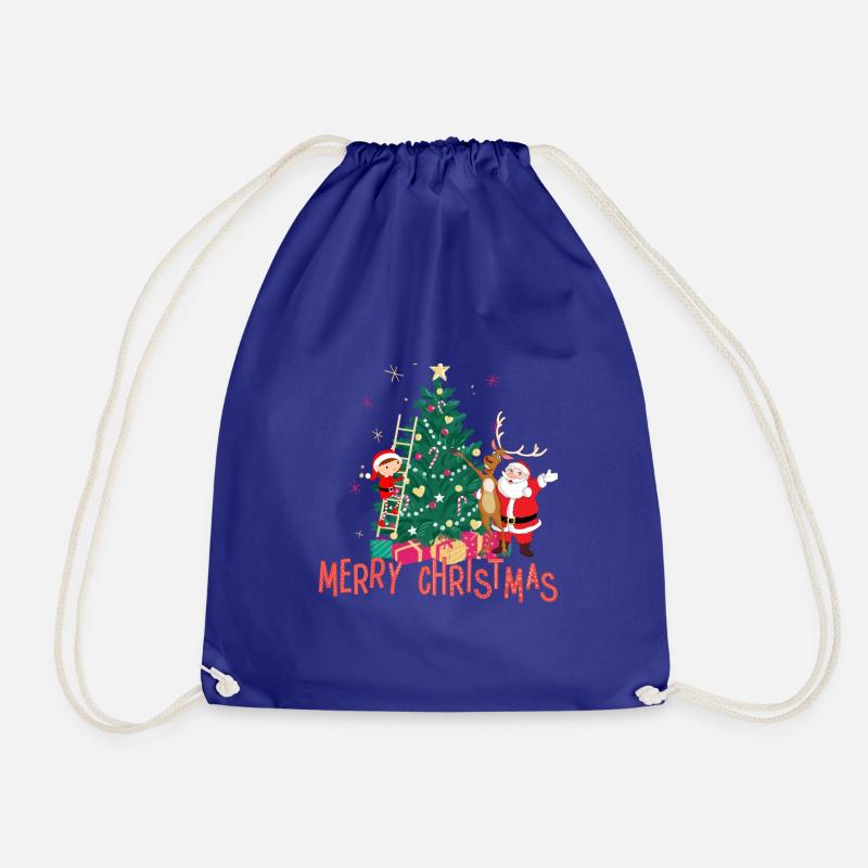 Christmas tree - Drawstring Bag - royal blue