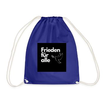 Frieden für alle - Turnbeutel - Königsblau - Vorne