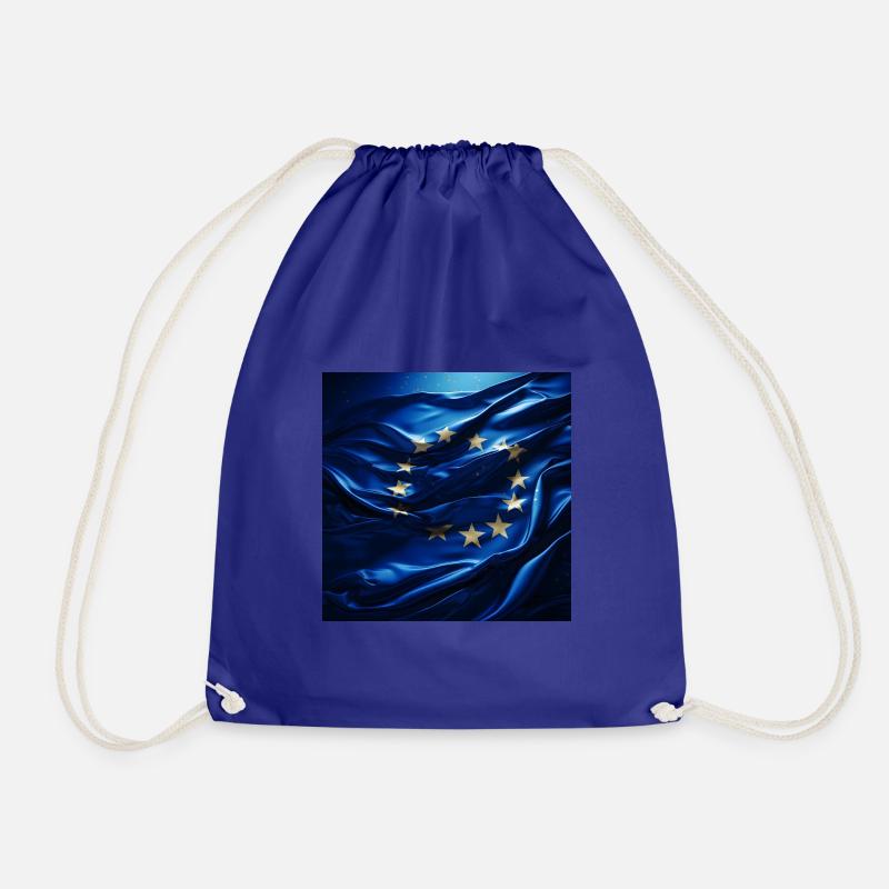 Europe Flag - Drawstring Bag - royal blue
