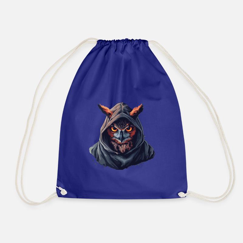 Eule mit Hoodie - Turnbeutel - Königsblau