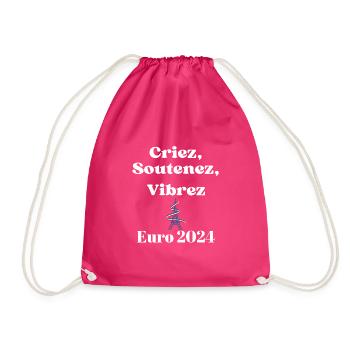 Shout, support, vibrate - Drawstring Bag - fuchsia - Front
