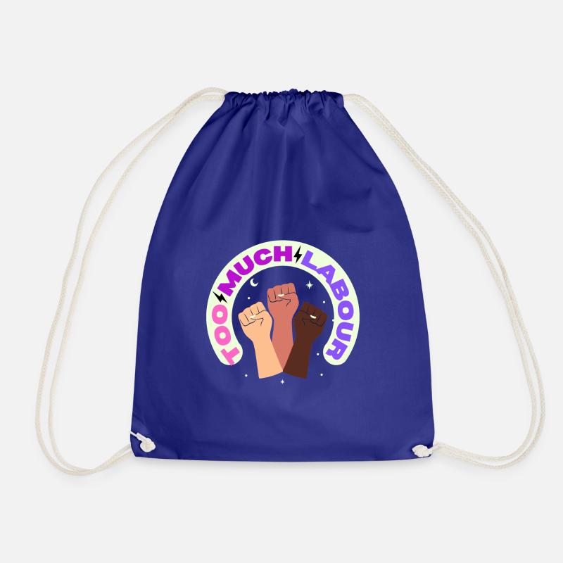 TOO MUCH LABOUR - Drawstring Bag - royal blue