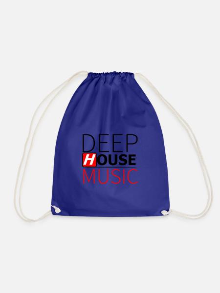 Deep House music - Drawstring Bag - royal blue
