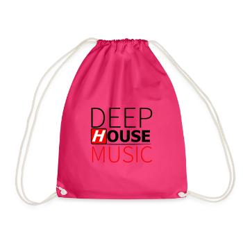 Deep House Musik - Turnbeutel - Fuchsia - Vorne