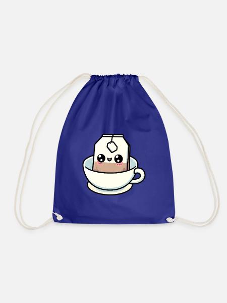 Kawaii Teetasse - Turnbeutel - Königsblau