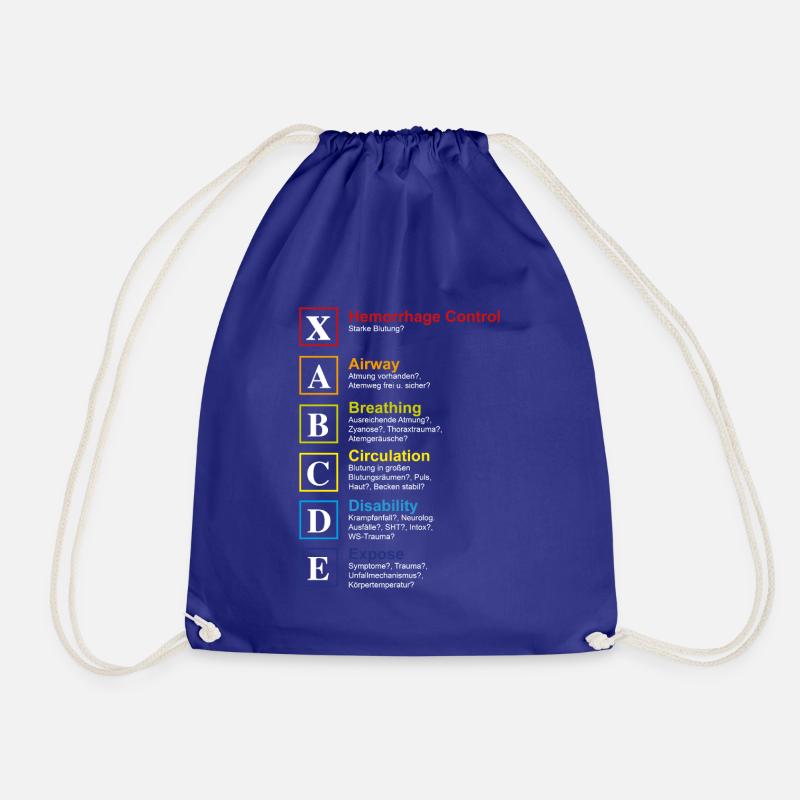 ABCDE Shema paramedic paramedic - Drawstring Bag - royal blue