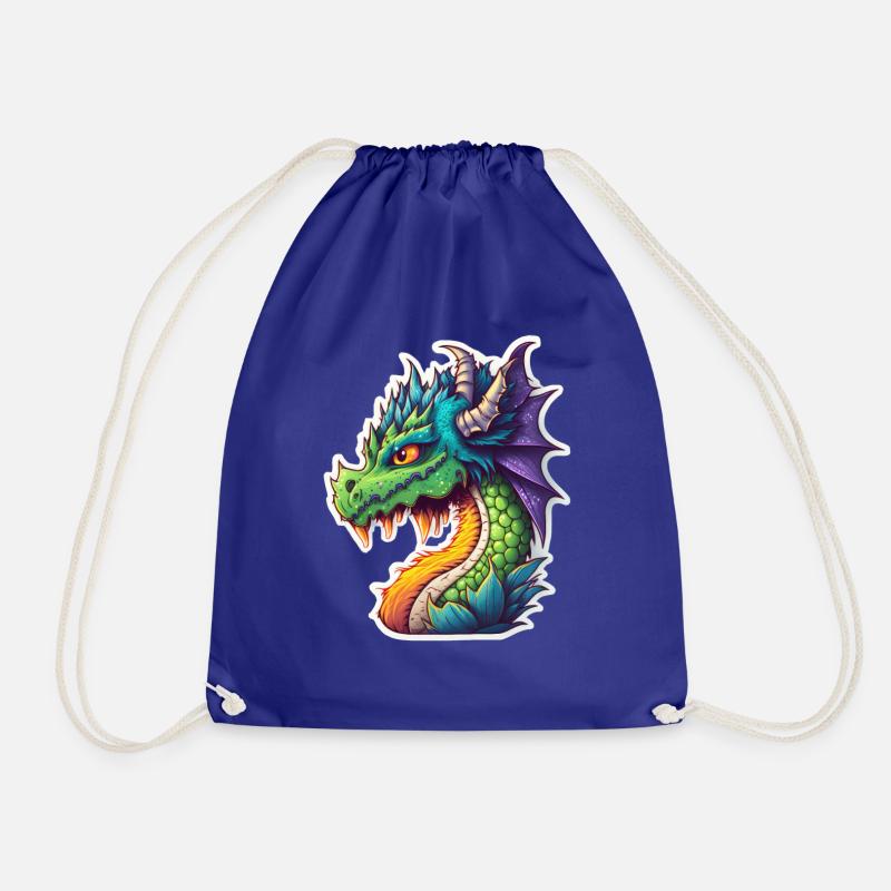 Dragon Power - Drawstring Bag - royal blue