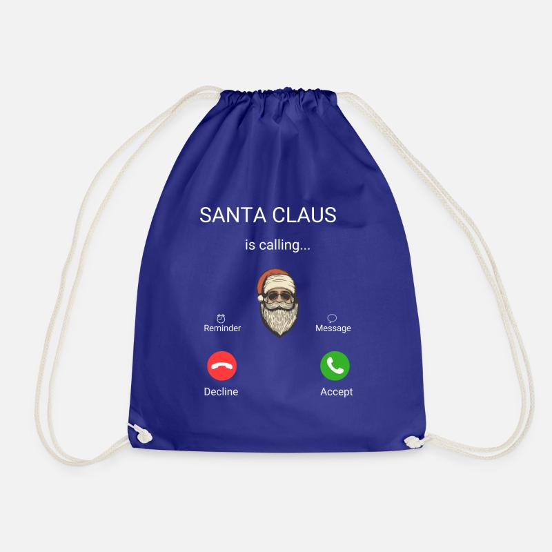 Santa is calling cool - Drawstring Bag - royal blue