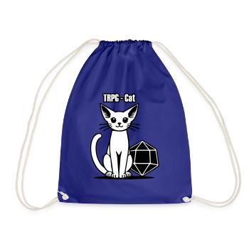 JdR Elven Katze & Würfel - TRPG Cat - Sac de sport léger - bleu roi - Devant