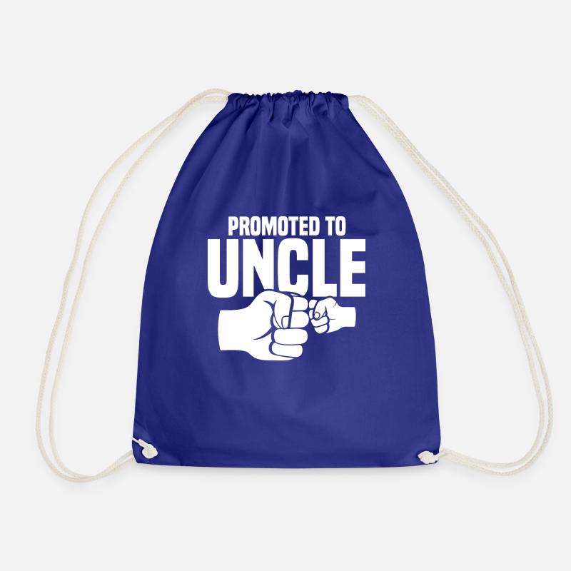 Promoted To Uncle Werdender Onkel Geschenk - Turnbeutel - Königsblau