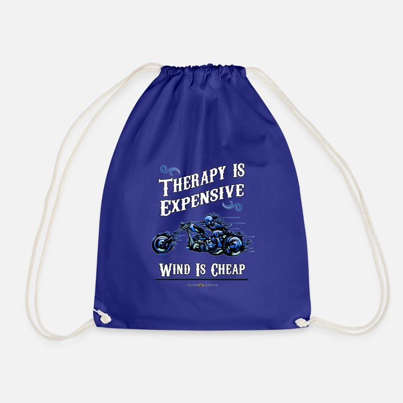 TRIKE KINGS / WIND IS CHEAP - Drawstring Bag - royal blue