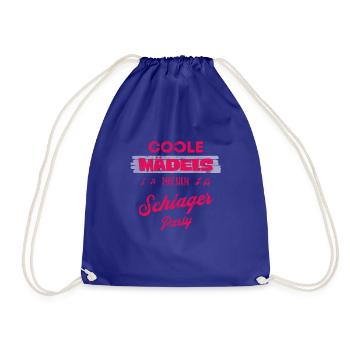 SCHLAGER PARTY OUTFIT KOSTÜME & GESCHENKE - Turnbeutel - Königsblau - Vorne