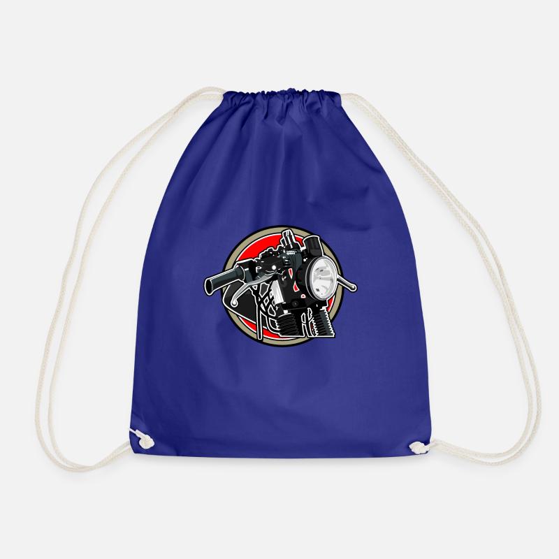 Motorcycle - Drawstring Bag - royal blue