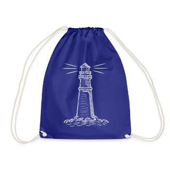 Lighthouse North Sea Baltic Sea coast north - Drawstring Bag - royal blue - Front