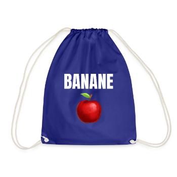 Banane mit Apfel Frühling Sommer Party Vegan - Turnbeutel - Königsblau - Vorne