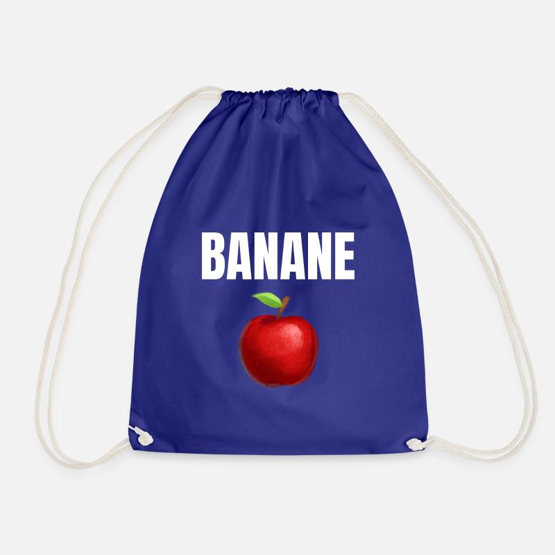 Banana with Apple Spring Summer Party Vegan - Drawstring Bag - royal blue