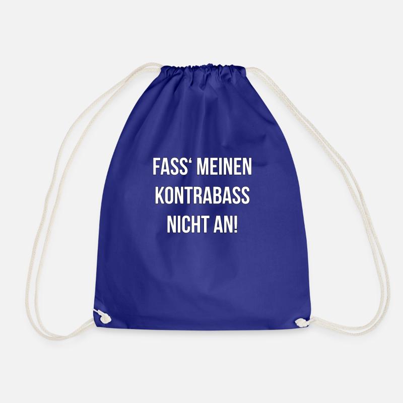 Fass meinen Kontrabass nicht an! Geschenkidee - Turnbeutel - Königsblau