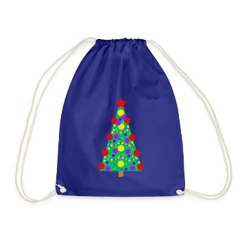 Weihnachtsbaum - Turnbeutel - Königsblau - Vorne