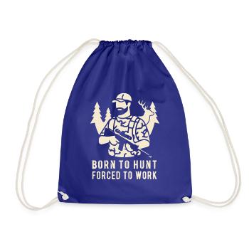 Born to hunt - Drawstring Bag - royal blue - Front