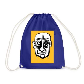 Kaput face - Drawstring Bag - royal blue - Front