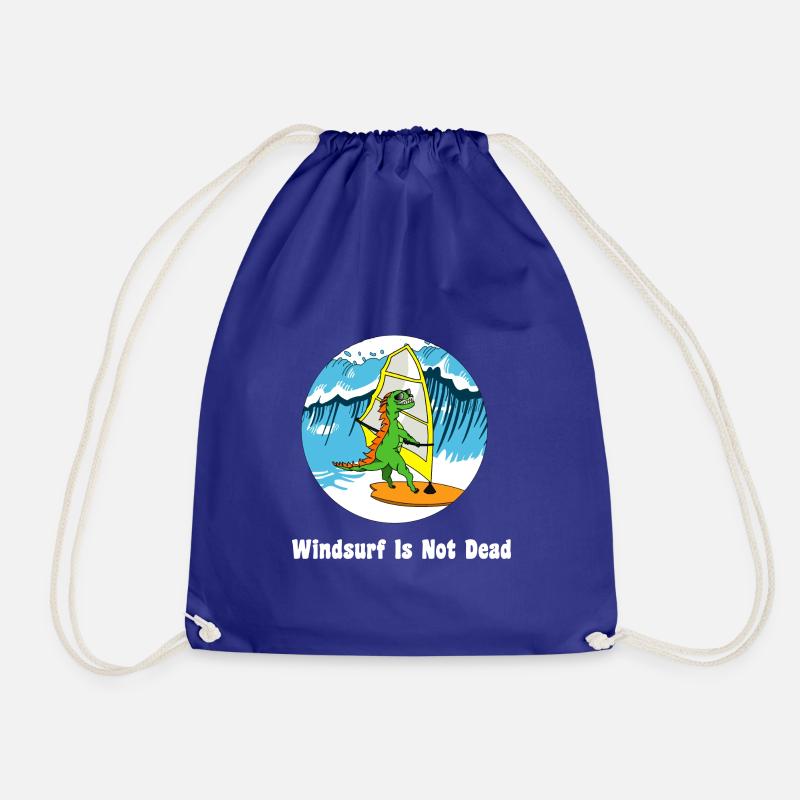 Wave coaster white - Drawstring Bag - royal blue