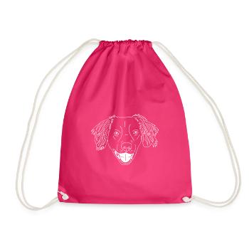 Dackel Mix - Turnbeutel - Fuchsia - Vorne