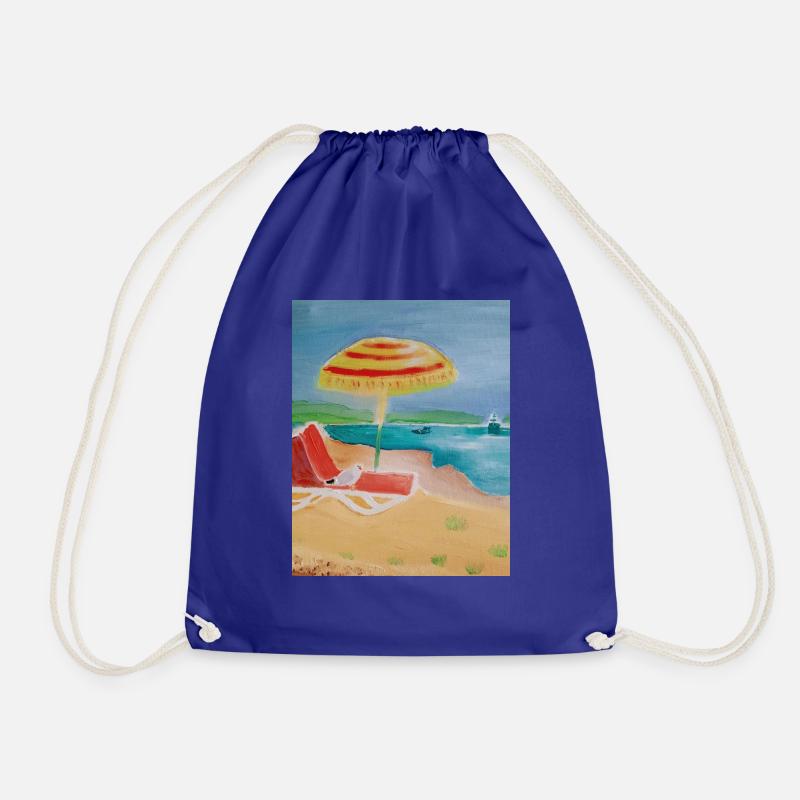 Beach - Drawstring Bag - royal blue